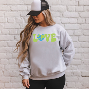 Earth Love Sweatshirt – Cozy Eco Crewneck for Planet Lovers
