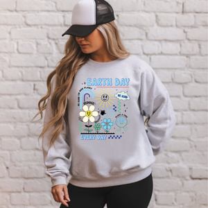 Earth Day Sweatshirt – Retro Eco Crewneck for Planet Lovers