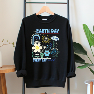 Earth Day Sweatshirt – Retro Eco Crewneck for Planet Lovers