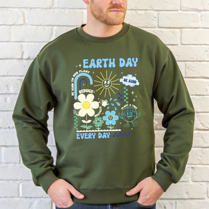 Earth Day Sweatshirt – Retro Eco Crewneck for Planet Lovers