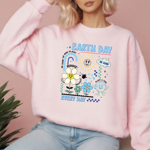 Earth Day Sweatshirt – Retro Eco Crewneck for Planet Lovers