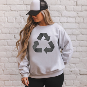 Earth Day Recycle Logo Sweatshirt – Reduce Reuse Recycle Crewneck