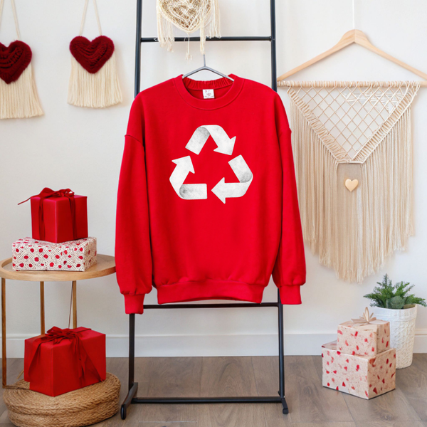 Earth Day Recycle Logo Sweatshirt – Reduce Reuse Recycle Crewneck