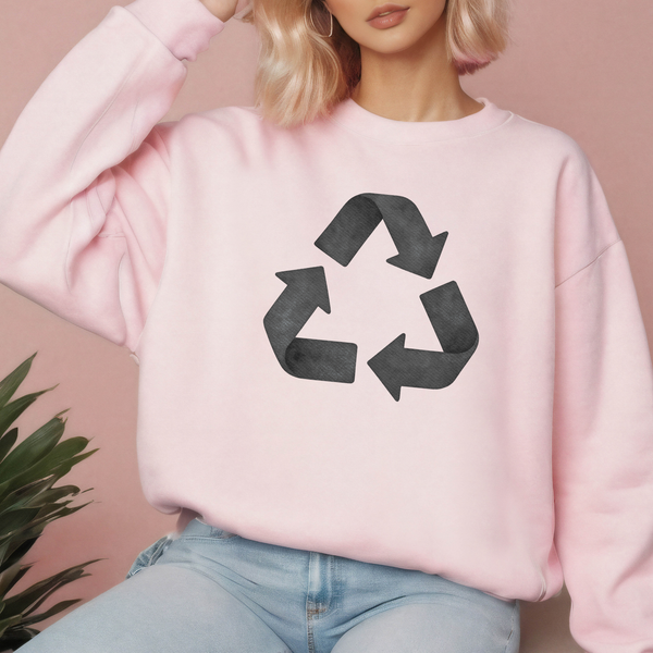 Earth Day Recycle Logo Sweatshirt – Reduce Reuse Recycle Crewneck