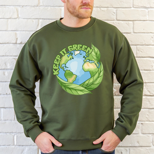 Keep It Green Sweatshirt – Eco Lovers & Nature Advocates Wear