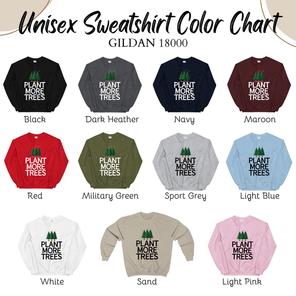 Plant More Trees Sweatshirt – Cozy Eco Lovers Crew 🌲