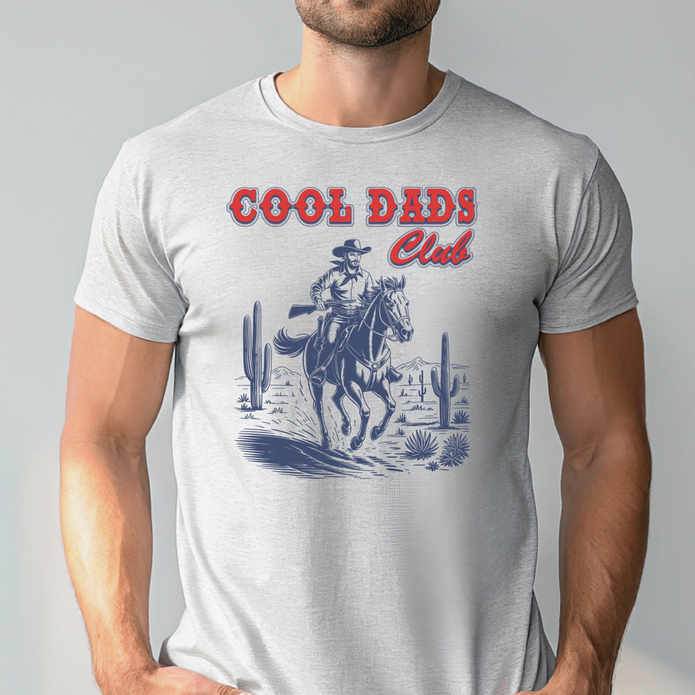 Cool Dads Club T-Shirt – Western Style for Rugged Fathers