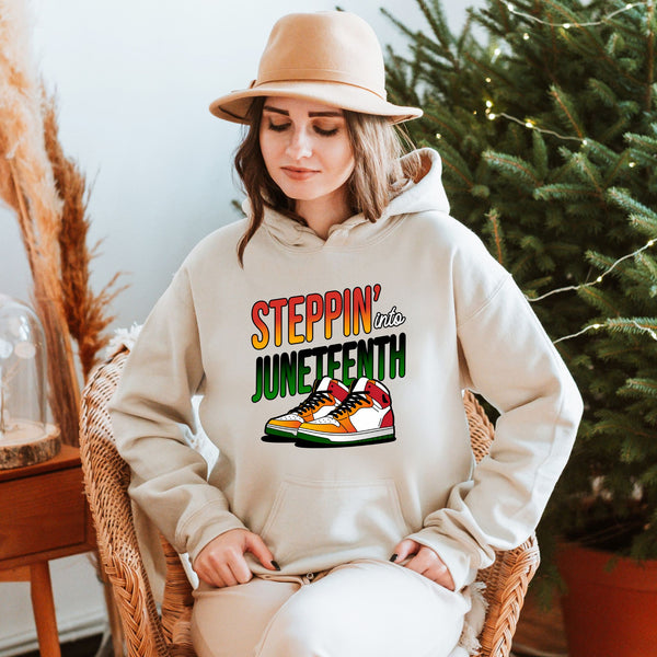 Stepping Into Juneteenth Hoodie – Celebrate Freedom in Comfort