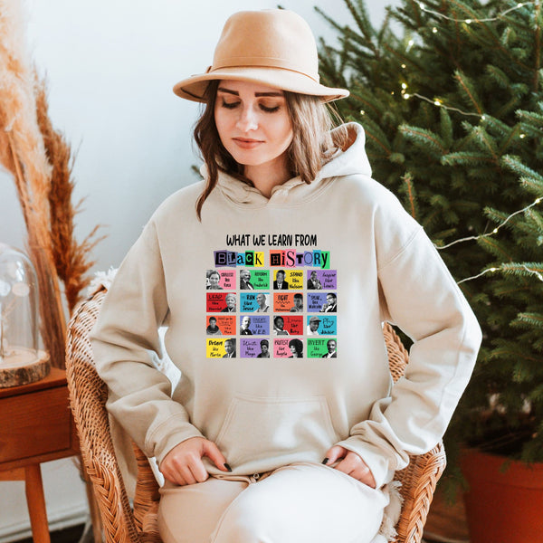 What We Learn From Black History Hoodie – Wear Your History with Pride