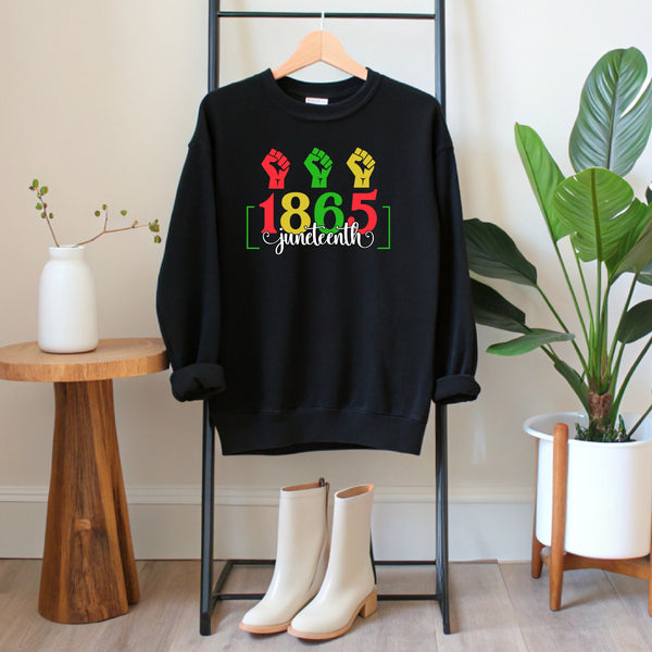 Juneteenth 1865 Sweatshirt – Celebrate Freedom & Honor Black Heritage