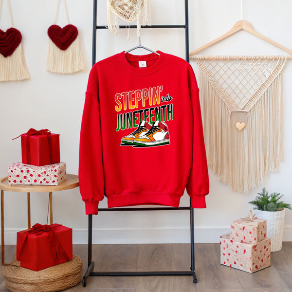 Stepping Into Juneteenth Sweatshirt – Celebrate Heritage in Style
