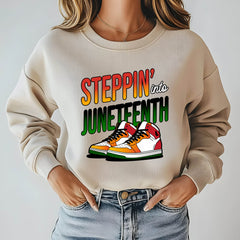 Stepping Into Juneteenth Sweatshirt – Celebrate Heritage in Style