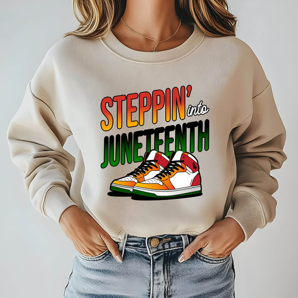 Stepping Into Juneteenth Sweatshirt – Celebrate Heritage in Style