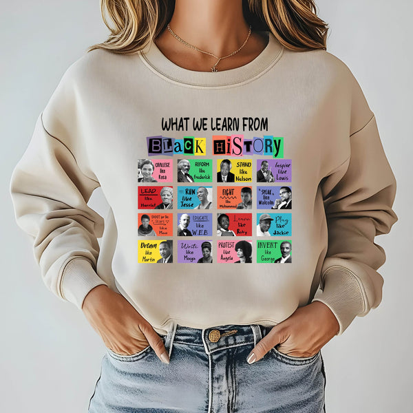 What We Learn From Black History Sweatshirt – Keep History Alive