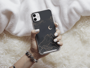 Mountain Landscape Phone Case – Celestial Night Sky Design