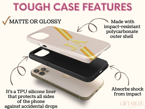 Retro Monogram Phone Case – Personalized Initial Design