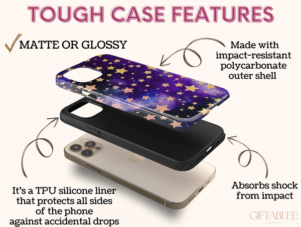 Twinkling Stars Phone Case – Dreamy Galaxy Celestial Design
