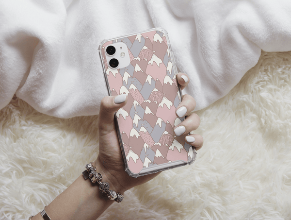 Mountain Doodle Art Phone Case – Whimsical Nature Design