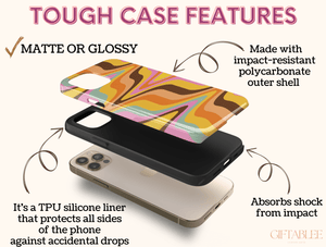 Retro Rainbow Phone Case – Groovy 70s Inspired Design