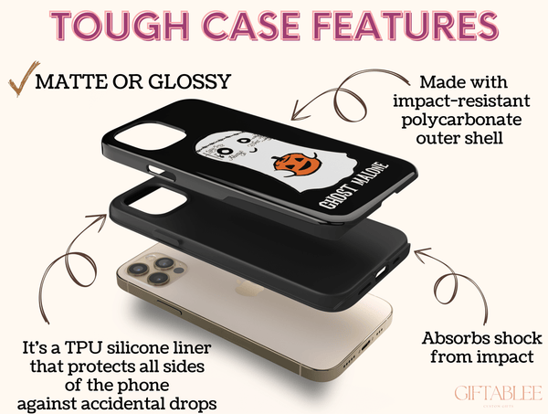 Ghost And Pumpkin Phone Case – Funny Ghost Halloween Phone Cover