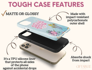 Summer Vibes Phone Case – Cute Beach & Strawberry Design