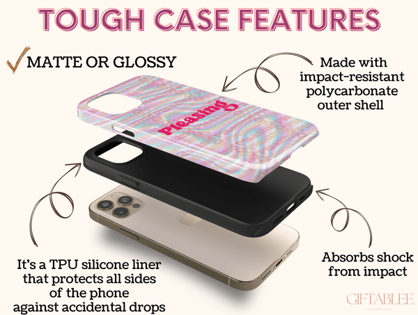 Cyber Aesthetic Phone Case – Y2K Holographic Design