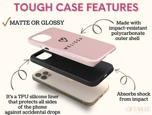 Minimalist Personalized Phone Case – Custom Name & Heart Phone Cover