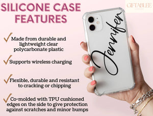 Your Name Here Phone Case – Personalized Minimalist Script Design