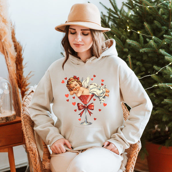 Vintage Cupid Coquette Bow Hoodie