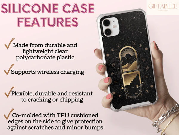 Esoteric Celestial Phone Case – Mystical Astrology Moon Design