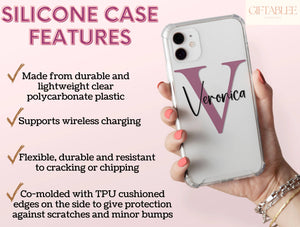 Monogram Name Phone Case – Personalized Initial & Elegant Cursive Design