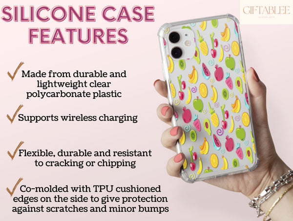 Summer Fruit Phone Case – Cute Kawaii Cartoon Fruit Pattern Cover