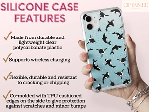 Orca Whale Print Phone Case – Ocean & Marine Life Design