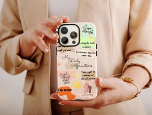 Daily Affirmations Phone Case – Positive Self Love & Motivation Design
