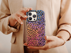 Rainbow Leopard Print Phone Case – Bold Colorful Animal Design