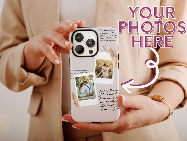Polaroid Photo Collage Phone Case – Personalized Vintage Memory Design