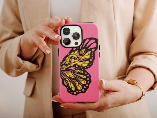 Butterfly Wing Phone Case, Butterfly Cell Phone Case for Women Birthday Gift, Butterfly Lover Gift, Aesthetic Phone Case For Butterfly Lover