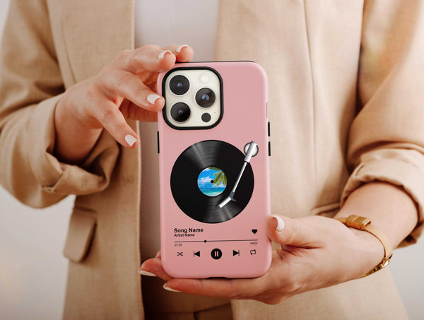 Music Vinyl Phone Case – Personalized Retro Record Player Design