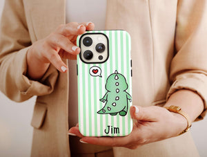 Dinosaur Couple Phone Case – Personalized Cute Dinosaur Love Design