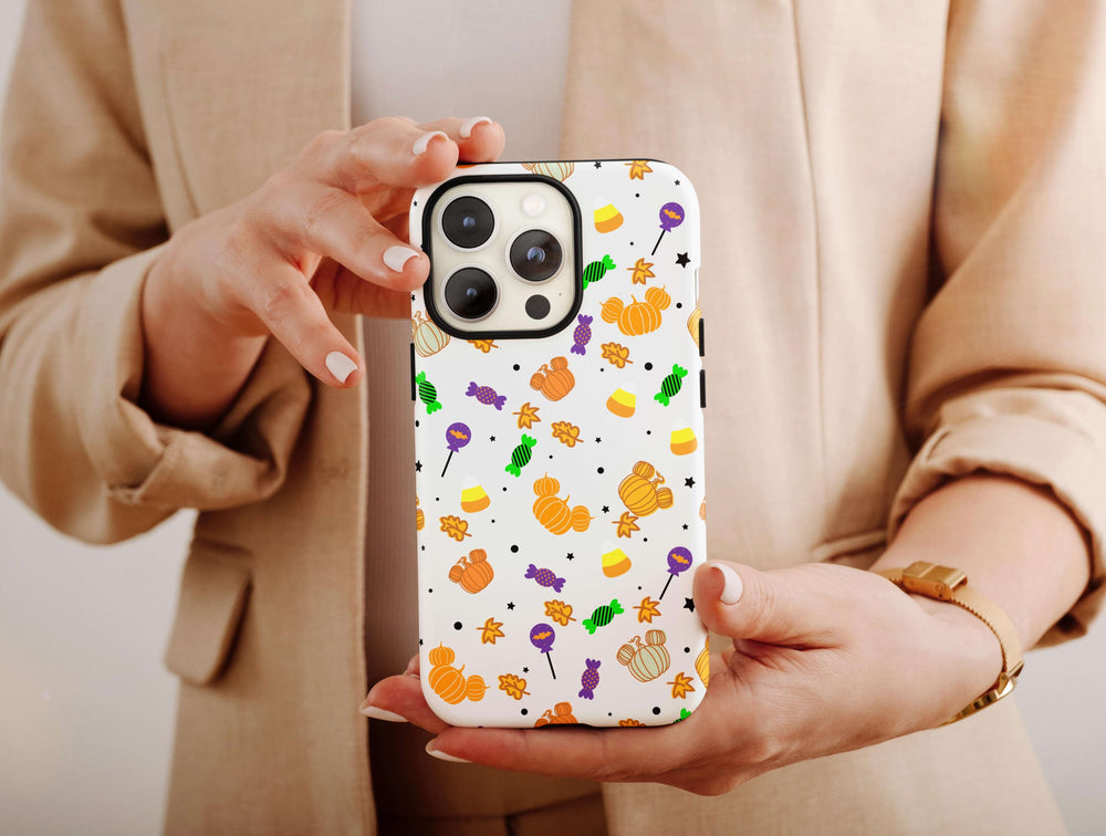 Spooky Mouse Phone Case – Cute Halloween Candy Pattern Accessory