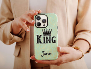 Custom King And Queen Phone Case – Personalized Couple & Matching Design