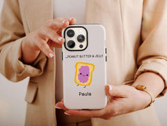 Matching Toast Phone Case – Personalized Kawaii PB&J Couple Design