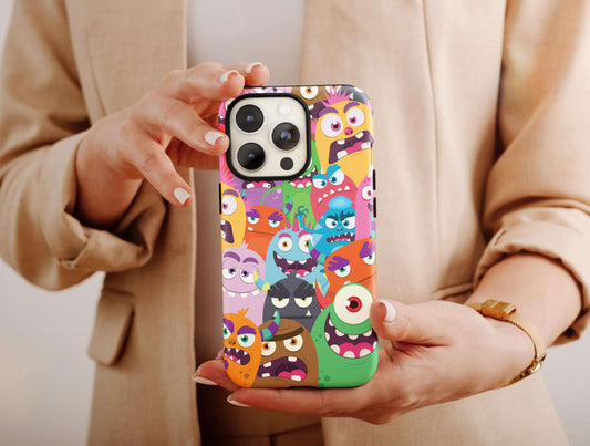 Doodle Monster Phone Case, Monster Phone Case For Men & Women Birthday, Doodle Case, Cute Monster Case, Doodle Phone Case For Monster Lover