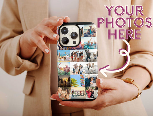 Aesthetic Photo Collage Phone Case, Photo Collage Cellphone Case For Men & Women Birthday, Photocard Phone Case, Picture Phone Case Him/Her