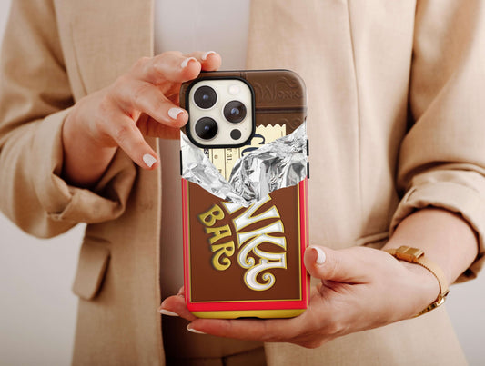 Chocolate Bar Phone Case, Chocolate Phone Case For Men And Women Christmas Gift, Chocolate Bar With Golden Ticket, Kids Phone Case