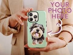 Cartoonized Pet Portrait Phone Case – Custom Dog Artwork & Personalized Pet Design