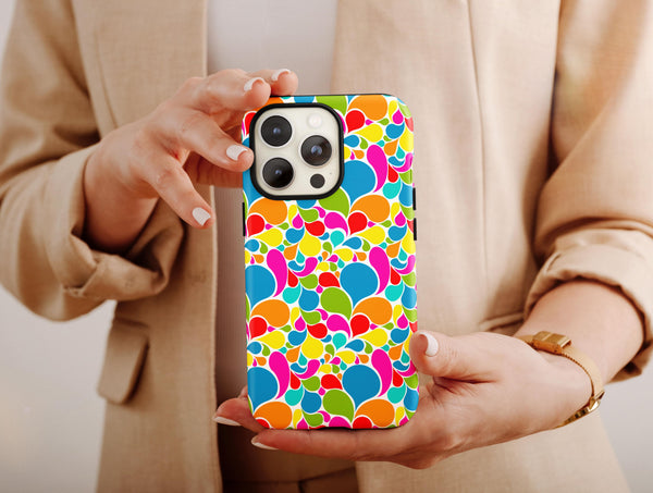 Colorful Abstract Phone Case – Modern Geometric Art Design