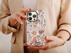 Abstract Face Art Phone Case – Quirky Minimalist Line Art