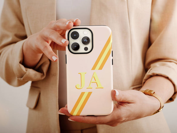 Retro Monogram Phone Case – Personalized Initial Design