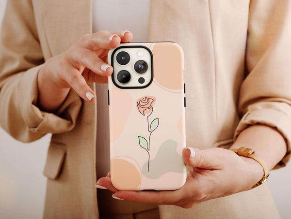 Modern Bloom – Floral Line Art Phone Case